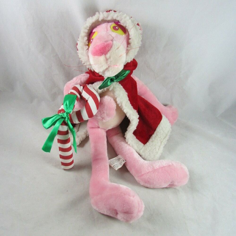Pink Panther 16" Stuffed Plush Dressed for Holidays Christmas Toy Vintage 1999
